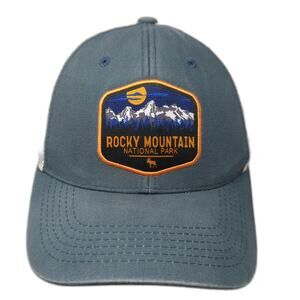 Wild Tribute Trucker Hat Blue Beige One Size Rocky Mountain National Park Patch